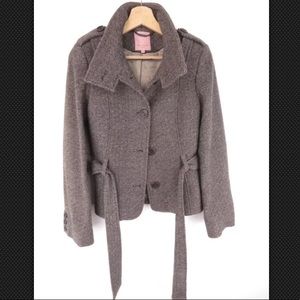 🚫⛔️Ted Baker pea coat wool blend brown beige jacket